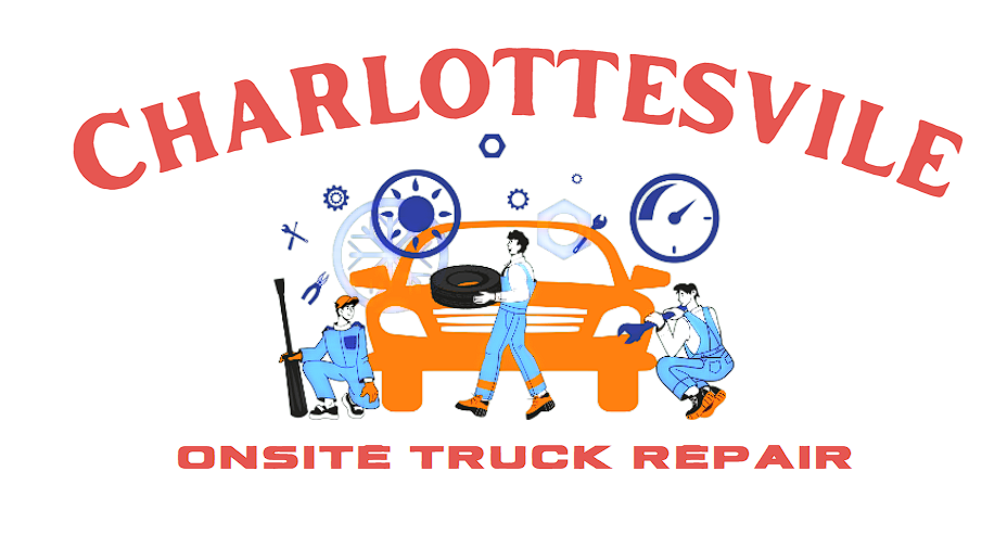 this image shows charlottesville onsite truck repair logo